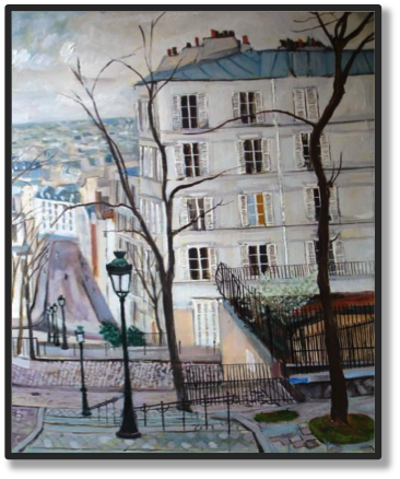 Montmartre, rue Chappe au tout début du printemps, 2013